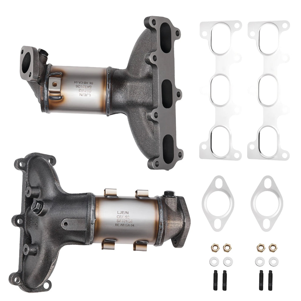 Set of 2 Manifold Catalytic Converters for Hyundai Santa Fe (2007–2009)