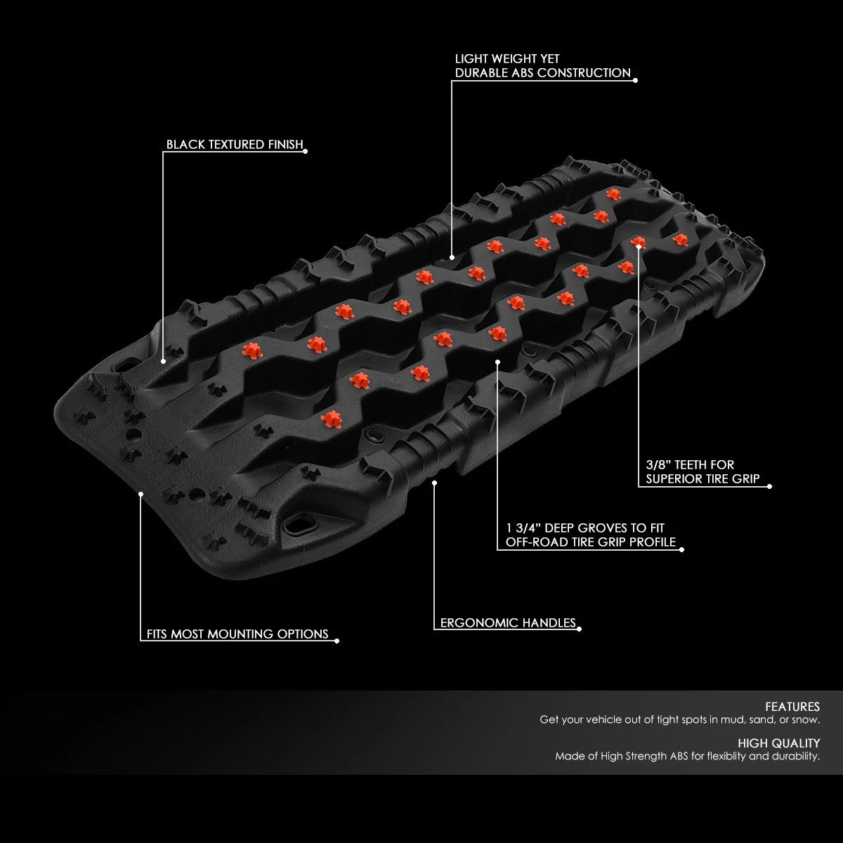 2X Recovery Tracks for Off-Road Vehicles - Anti-Skid Traction Boards