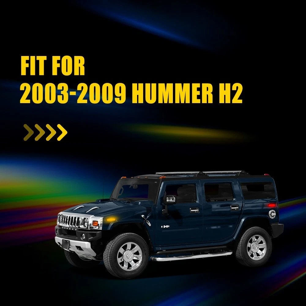 2X LED Side Marker Turn Signal Lights for Hummer H2 (2003–2009)