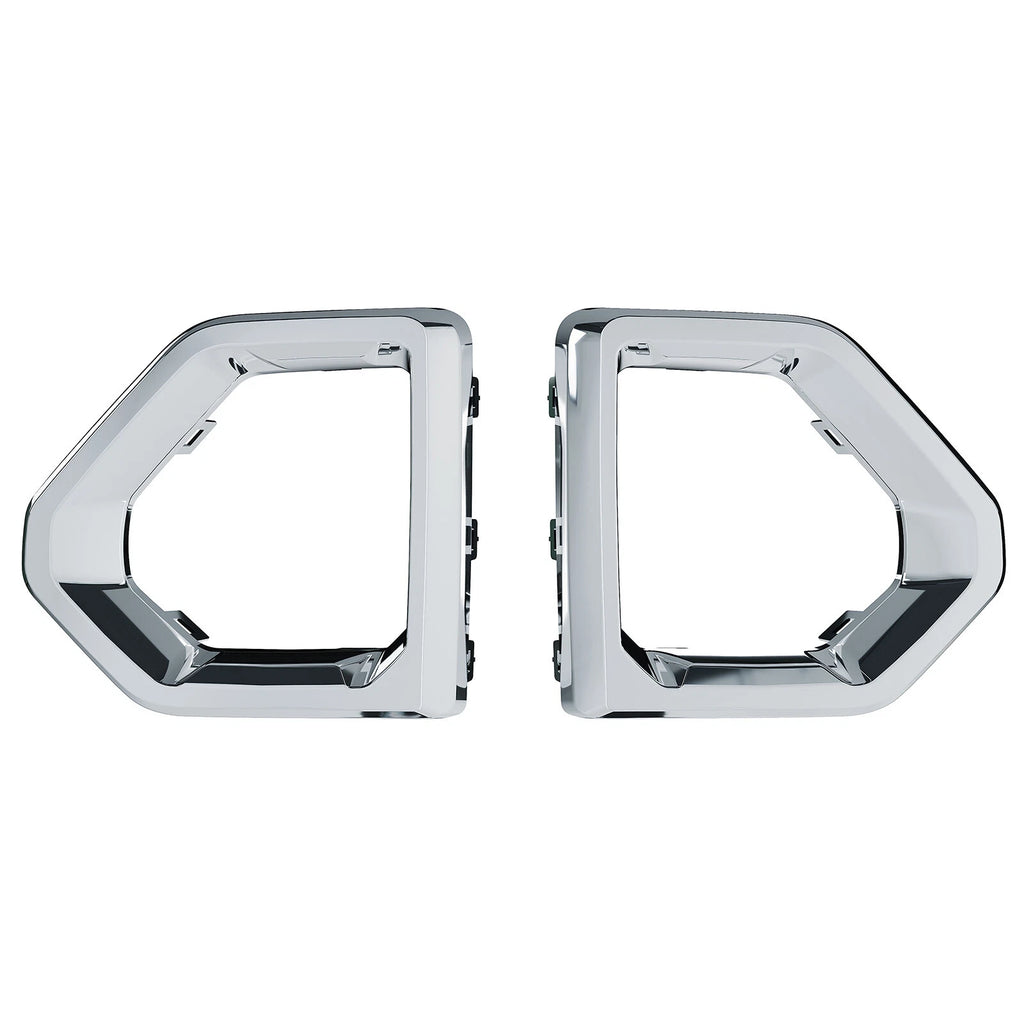 Set of 2 Front Fog Light Outer Bezel Covers for GMC Sierra Denali SLT (2019–2022) Chrome