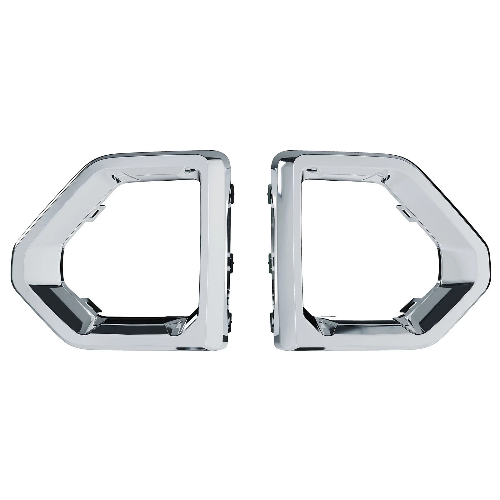 Set of 2 Front Fog Light Outer Bezel Covers for GMC Sierra Denali SLT (2019–2022) Chrome
