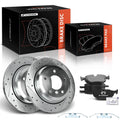 Rear Drilled Brake Rotor & Pad Set for BMW 325xi (2001–2005)