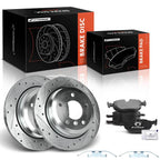 Rear Drilled Brake Rotor & Pad Set for BMW 325xi (2001–2005)