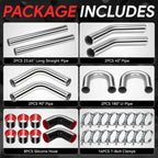 2.5" OD 180 Degree U-Bend Intercooler Pipe Turbo Hose for