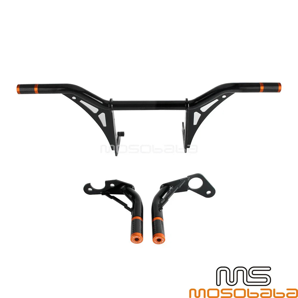 Front & Rear Engine Guard Crash Bar for Harley Softail FXST