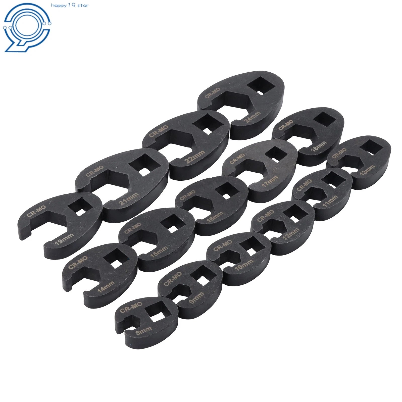 15-Piece Crowfoot Wrench Set for Automotive (Universal Fit)