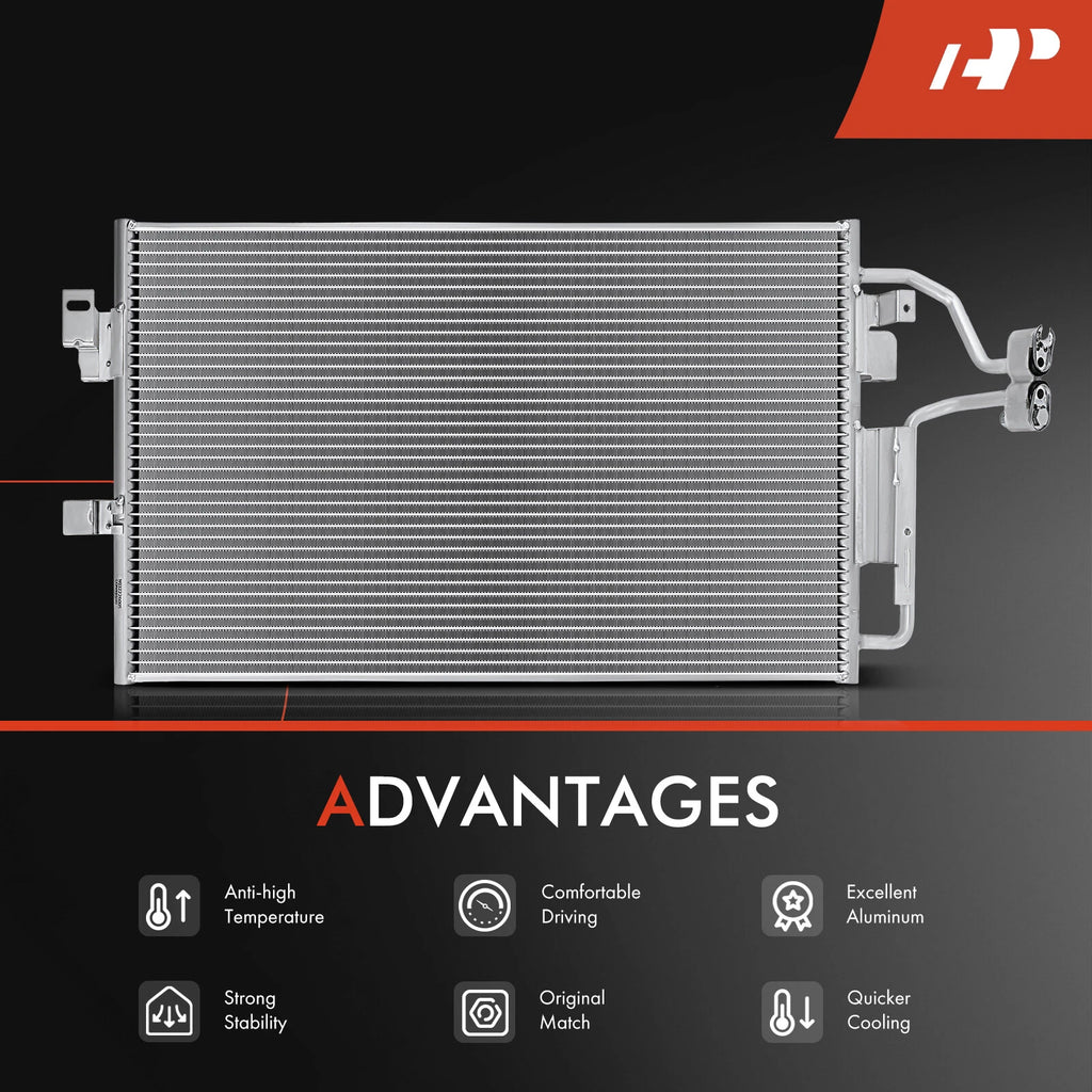 A/C Condenser with Bracket for Buick LeSabre Pontiac Bonneville (2000–2005)
