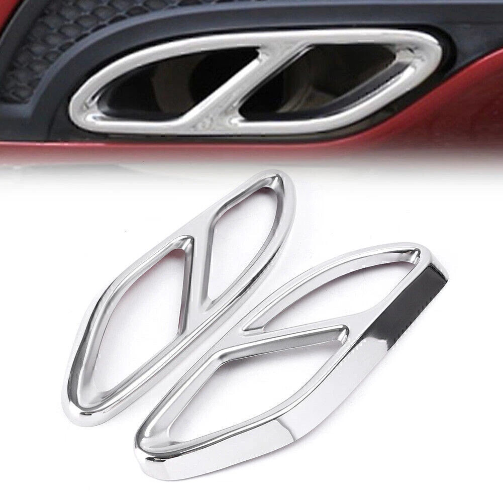 2X Rear Cylinder Exhaust Pipe Cover for Mercedes Benz E Class W212 (2016–2020)