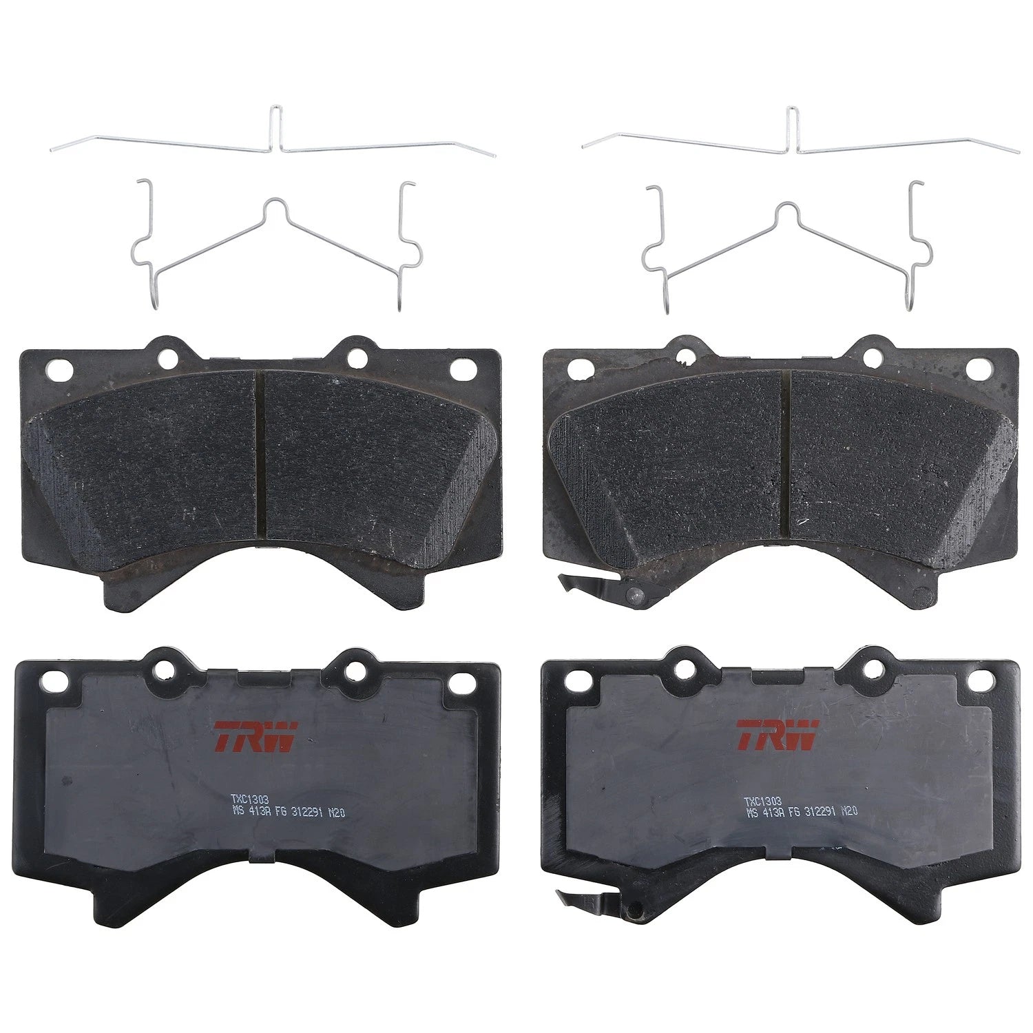 Set of 4 Disc Brake Pads for Toyota Tundra (2007–2021)