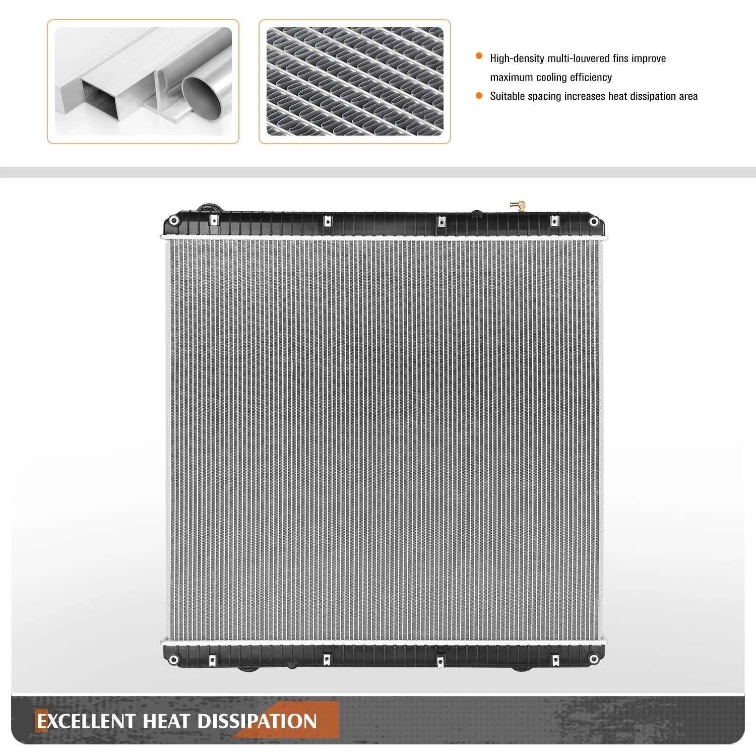 2-Row Aluminum Core Radiator for Freightliner Cascadia M2 112 (2012–2016)