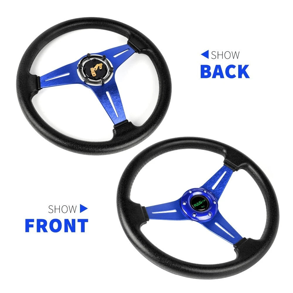 350mm Flat Dish Racing Steering Wheel for Universal Fit