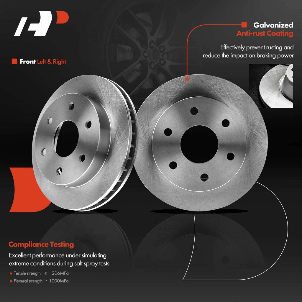 Front Disc Brake Rotor & Ceramic Pads for Chevy K1500 K2500 Tahoe (1995–2000)