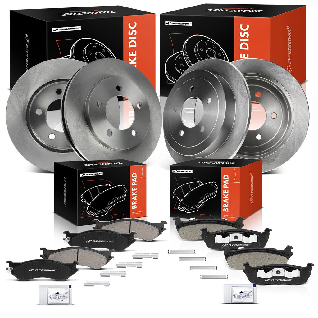 Set of 4 Disc Brake Rotors & Ceramic Pads for Ford Expedition (1999–2002)