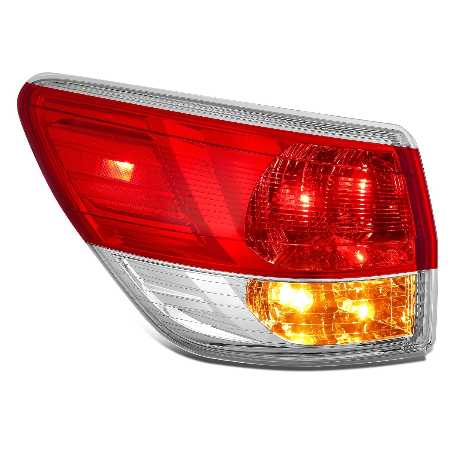 Chrome Red Driver Left Side Outer Taillight Assembly for Nissan Pathfinder (2013–2016)