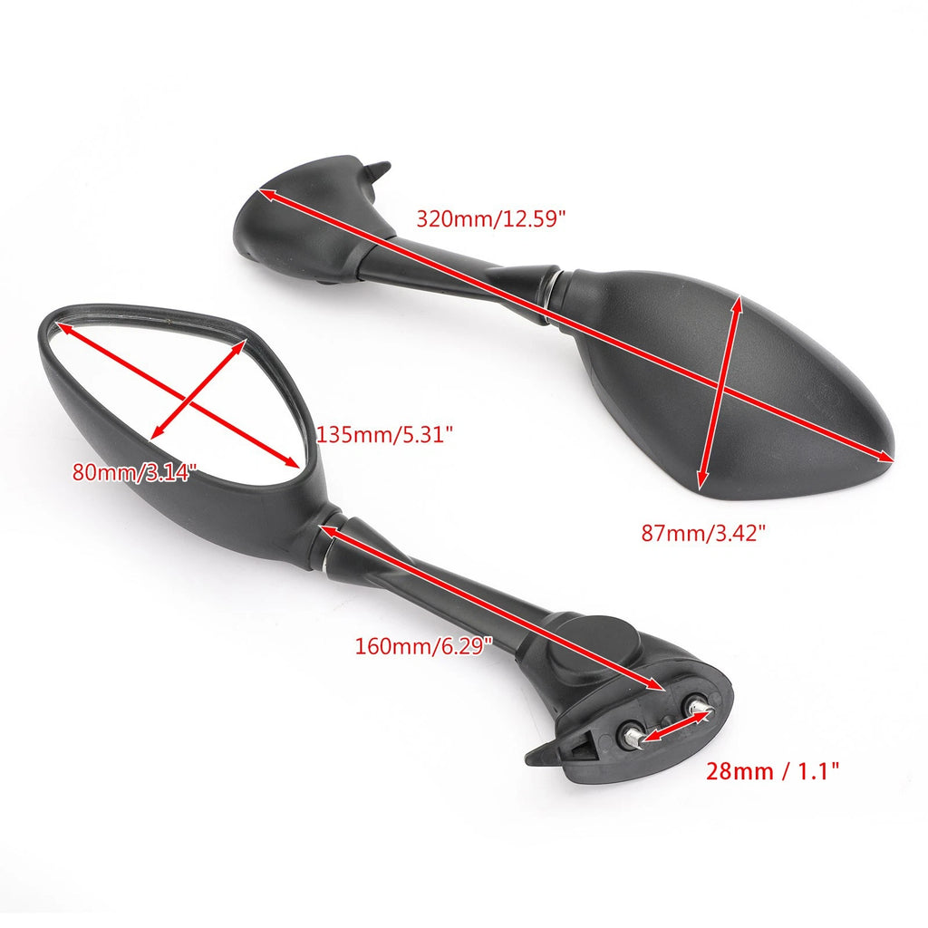 Set of 2 Black Rearview Side Mirrors for BMW S1000RR (2010–2018) HP4 (2011–2015)
