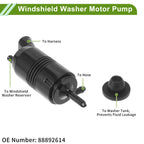 Windshield Washer Pump w/Grommet for Chevrolet (No. 88892614)