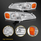 Headlights Corner Reflector Lamp for Toyota Corolla (1998–2000) Chrome Housing
