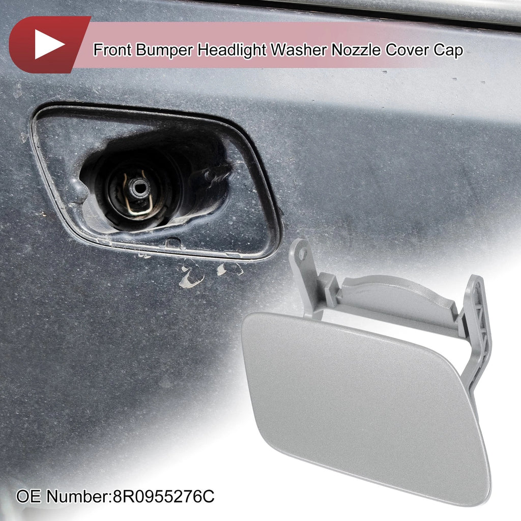 Front Right Washer Nozzle Cover Cap for Audi Q5 (2013–2017) 8R0955456A Silver