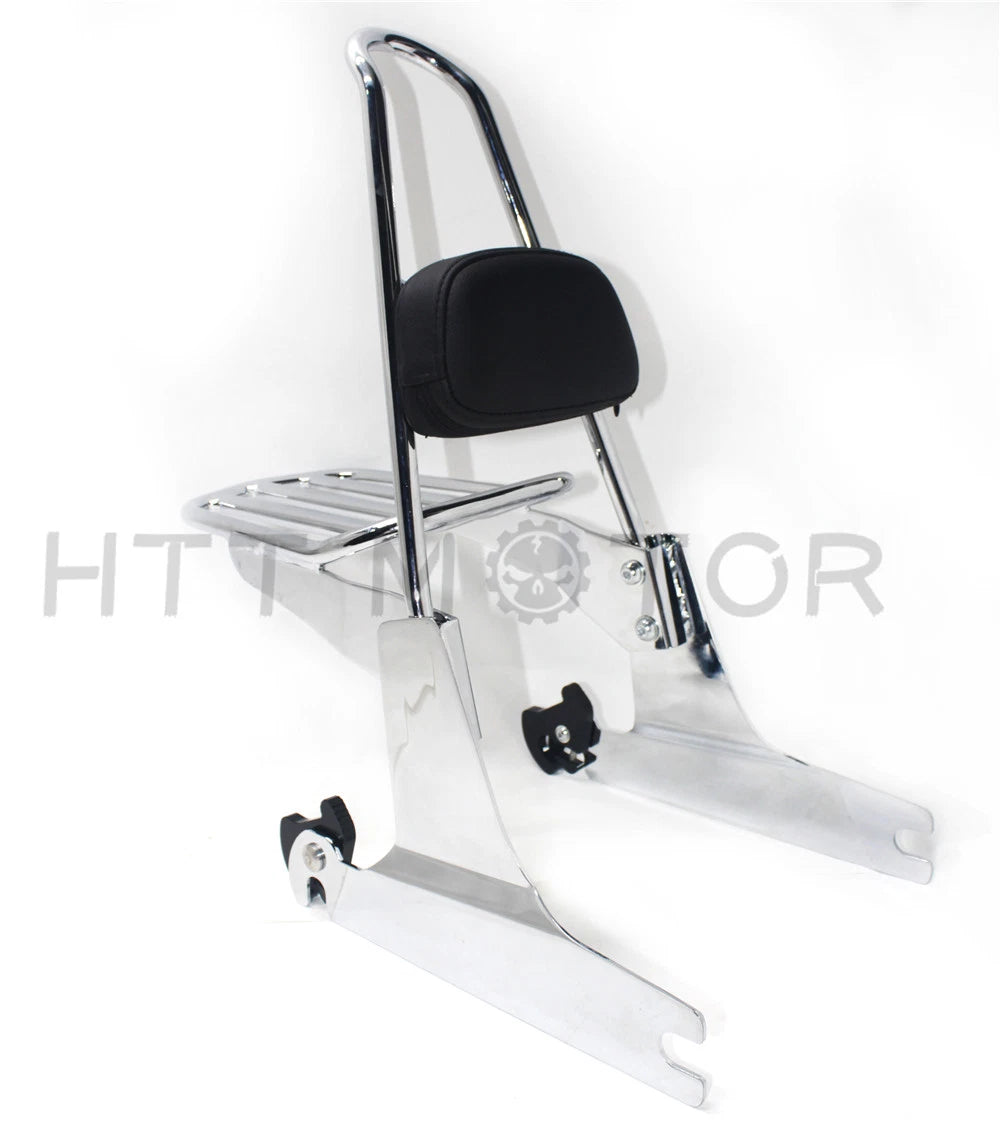 Detachable sissybar backrest luggage rack for Harley Dyna (2007–2016)