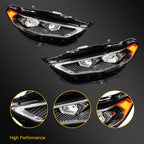 2Pcs Full LED DRL Projector Headlights for Ford Fusion (2017–2020)