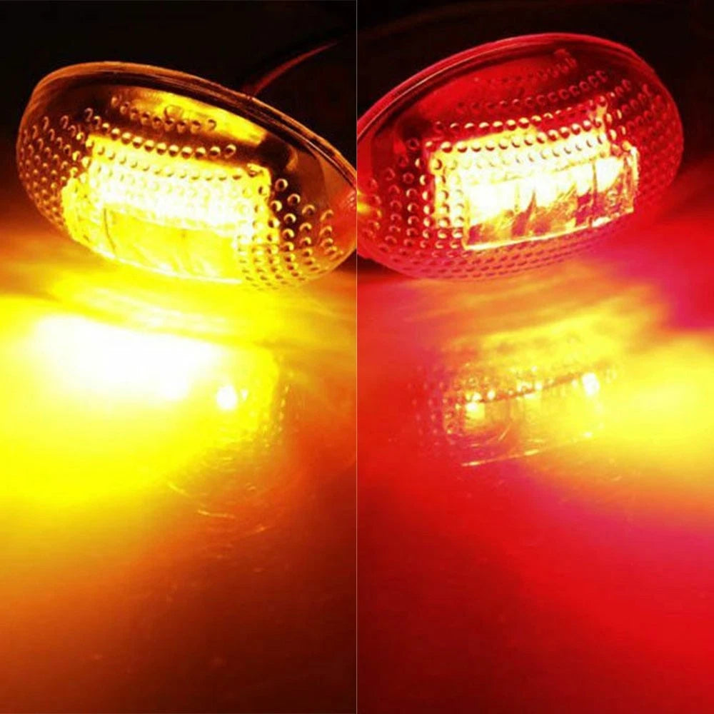 Set of 4 Universal Motorcycle Sequential Turn Signal Lights Amber/Blue
