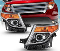 Halogen Chrome Housing Projector Headlights Pair for Ford Explorer (2011–2015)