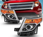 Halogen Chrome Housing Projector Headlights Pair for Ford Explorer (2011–2015)