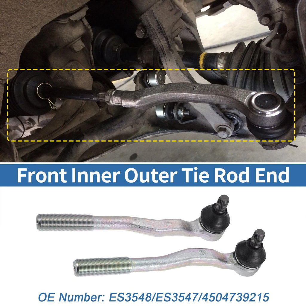 2pcs Front Outer Tie Rod End Links for Toyota 4Runner (1996–2002) No. ES3548/ES3547