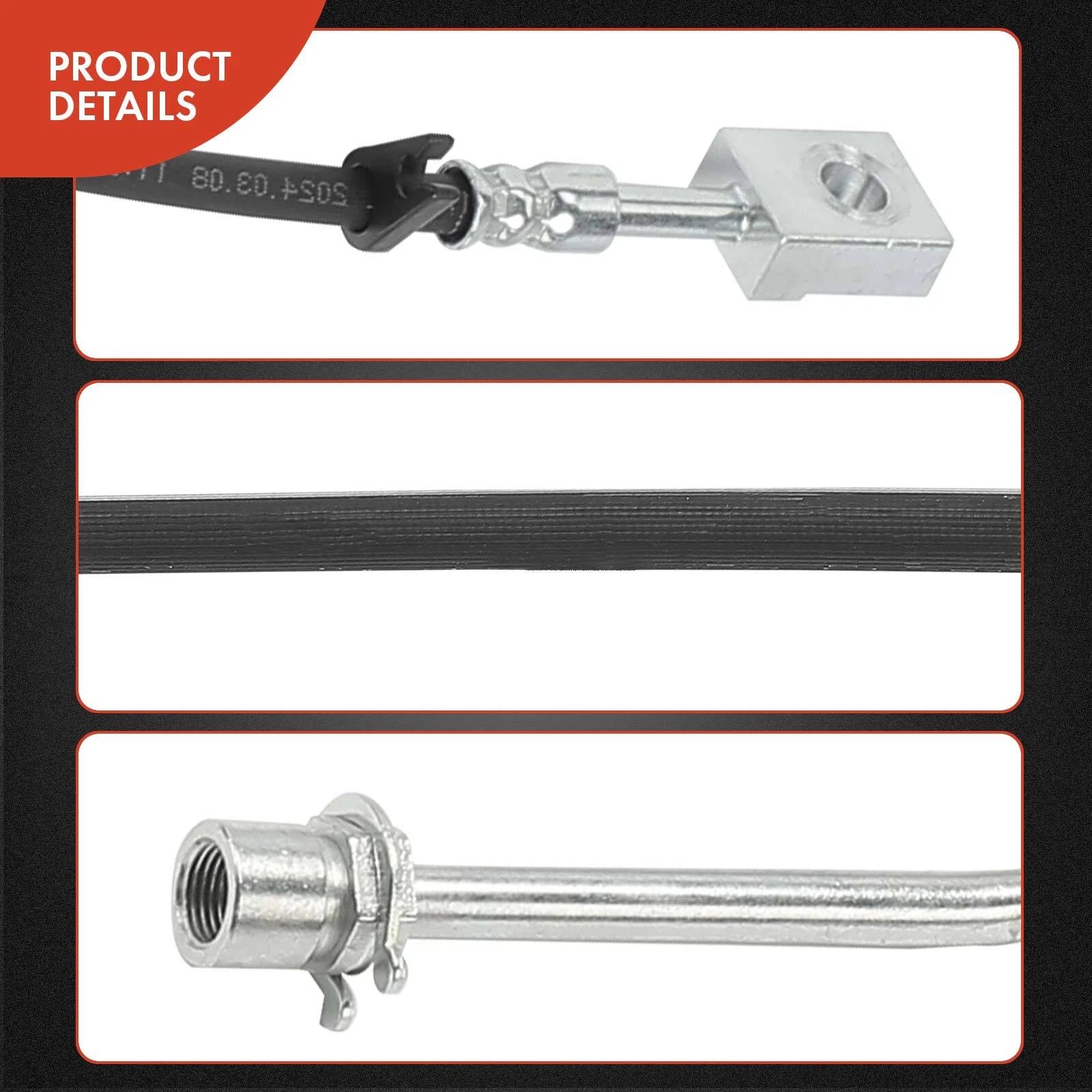 Front Driver Brake Hydraulic Hose for Chevy C5500 Kodiak (2005-2009)