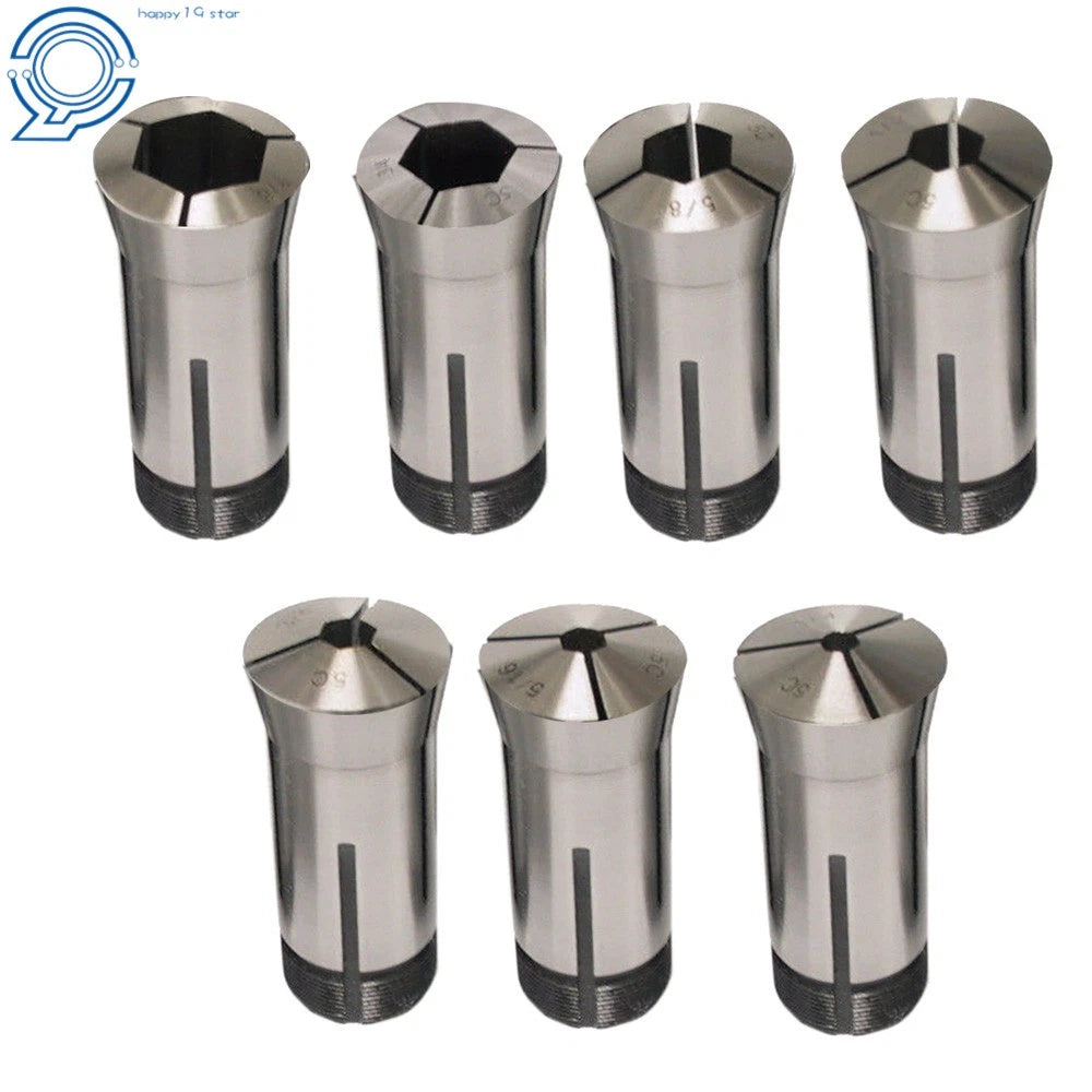 7Pcs 5C Hex Collet Set for Automotive (TIR 0.0006)