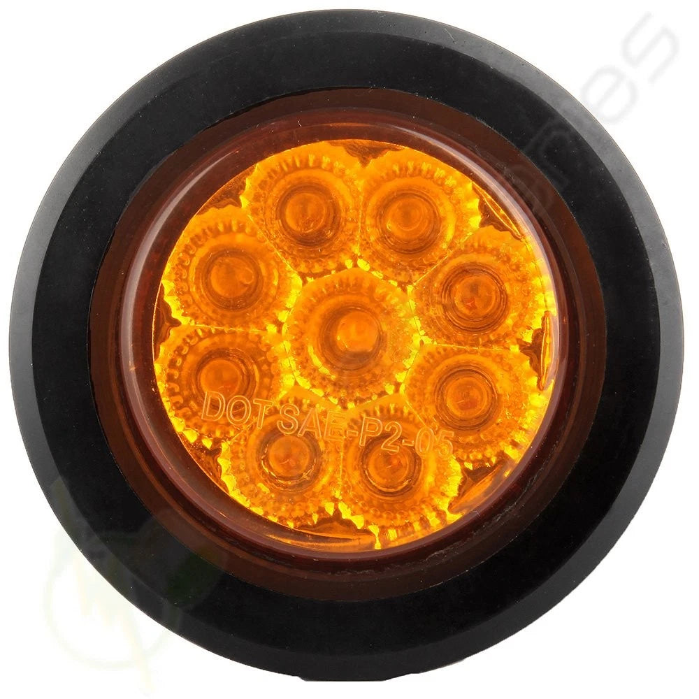 8PCS 2'' Amber Side Marker Lights for Truck Trailer (LED)