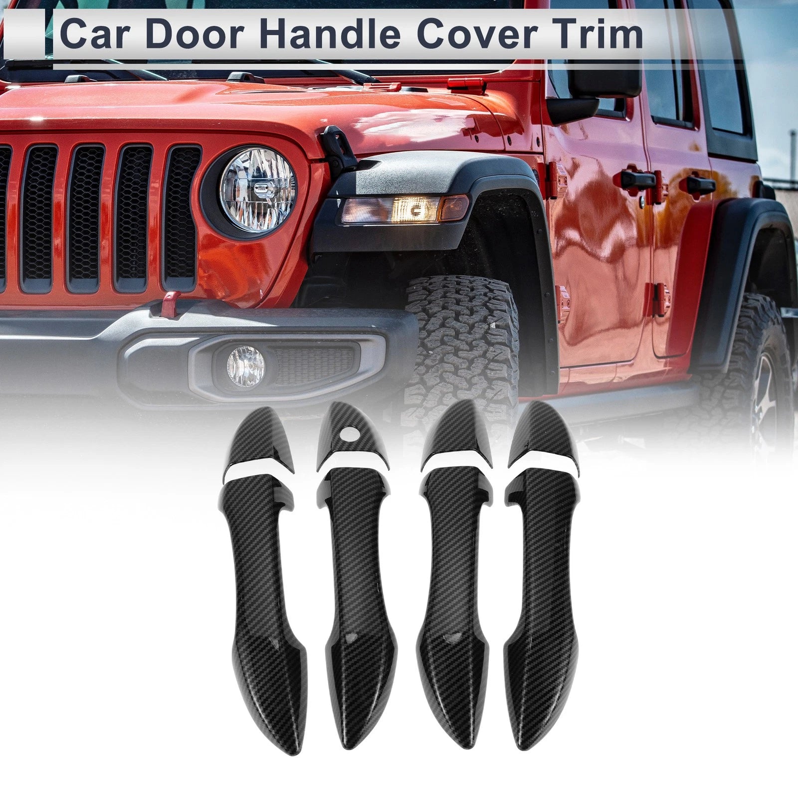 Door Handle Cover Trim for Toyota Corolla (Carbon Fiber Black)