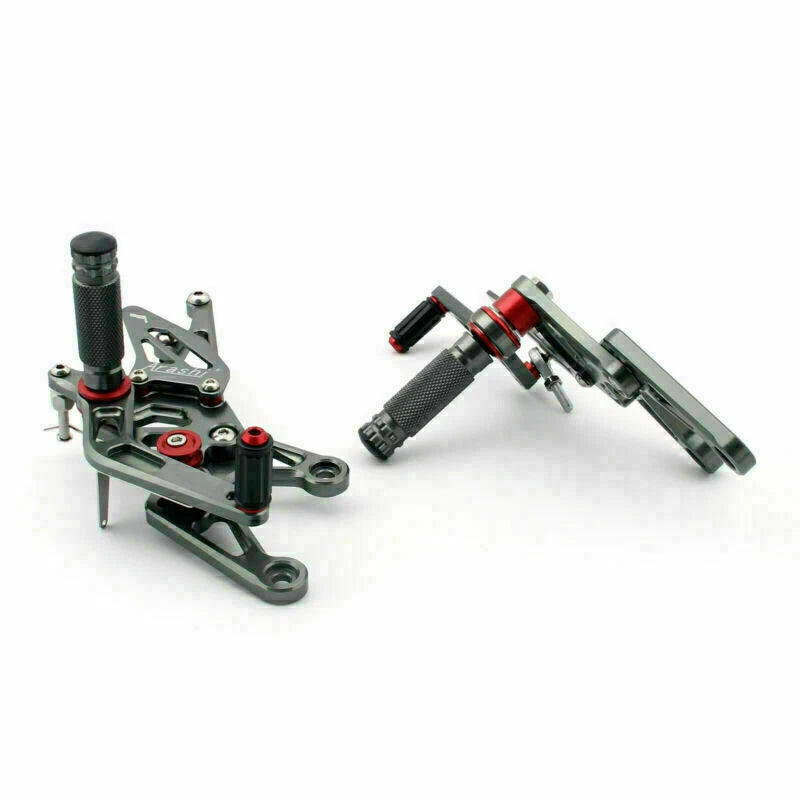 Rearset foot pegs for Yamaha R1 (2007–2008) Gray T9