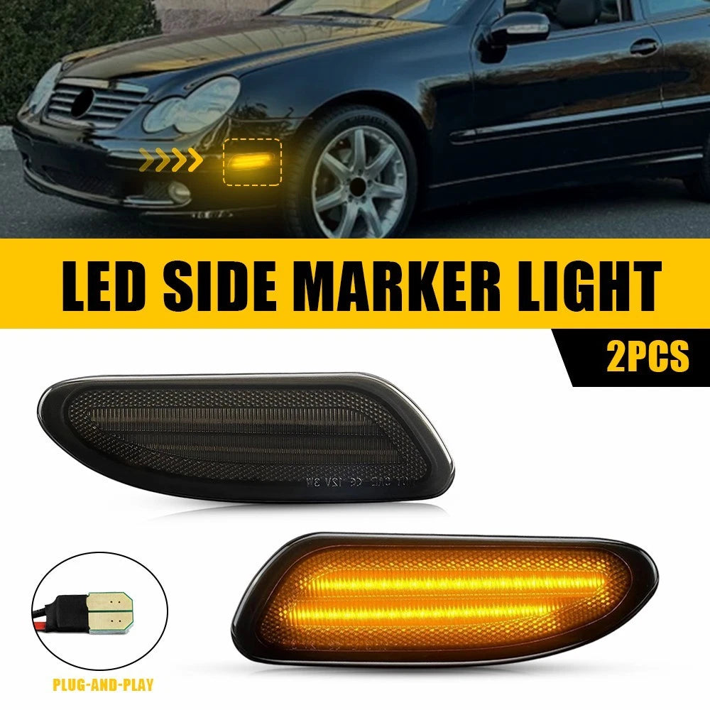 Plug & Play Front LED Side Markers for Mercedes W203 C350 (2006–2007)