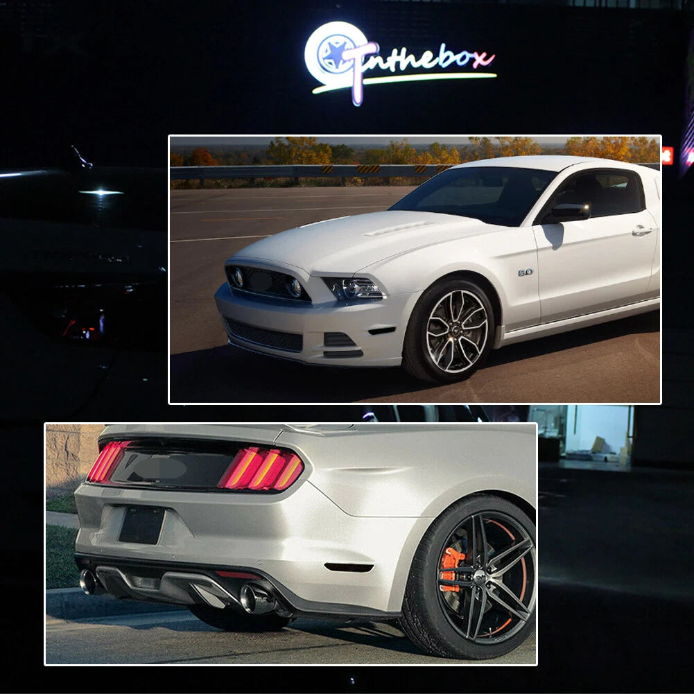 Side Marker Light Housings for Ford Mustang (2010–2014) Black Lens