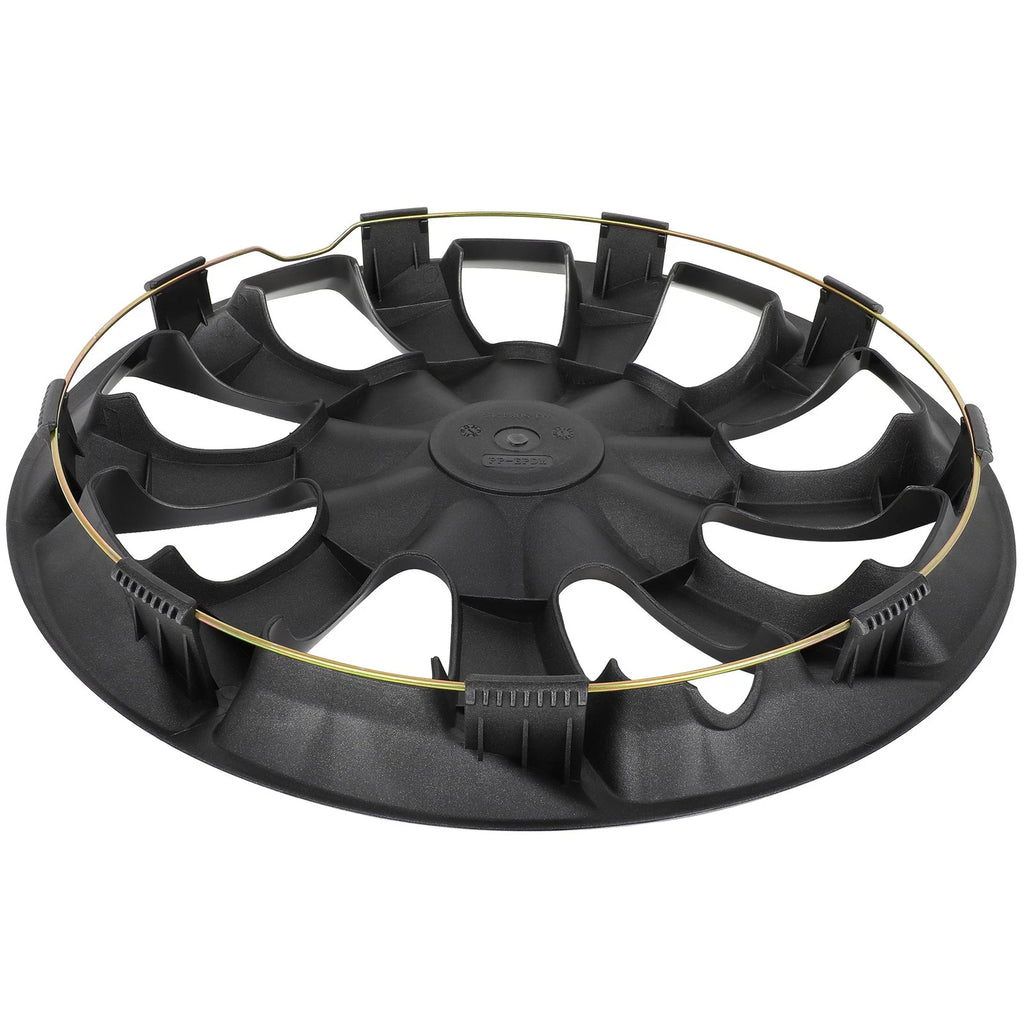 Set of 4 Wheel Hub Caps for Universal Vehicles (16", Black & Silver)