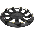 Set of 4 Wheel Hub Caps for Universal Vehicles (16", Black & Silver)