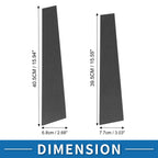 Set of 4 Door Pillar Window Trim for Kia Soul (2011–2013) Carbon Fiber Black