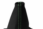 Automatic Shift Boot Cover for Kia Optima (2011–2015) Carbon Fiber Green Stitch