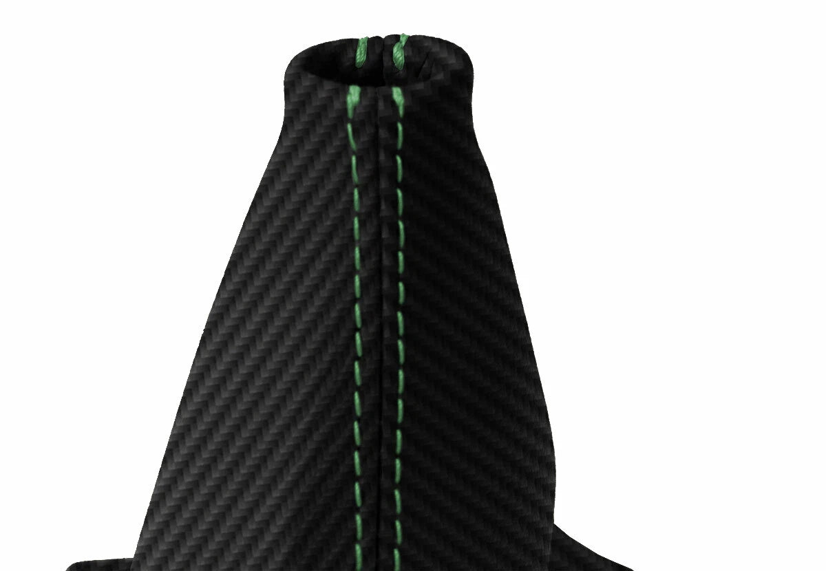 Automatic Shift Boot Cover for Kia Optima (2011–2015) Carbon Fiber Green Stitch