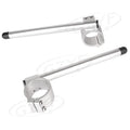22mm & 7/8" Clips Handle Bar Adjustable Clamps for 52mm Fork Tube Silver