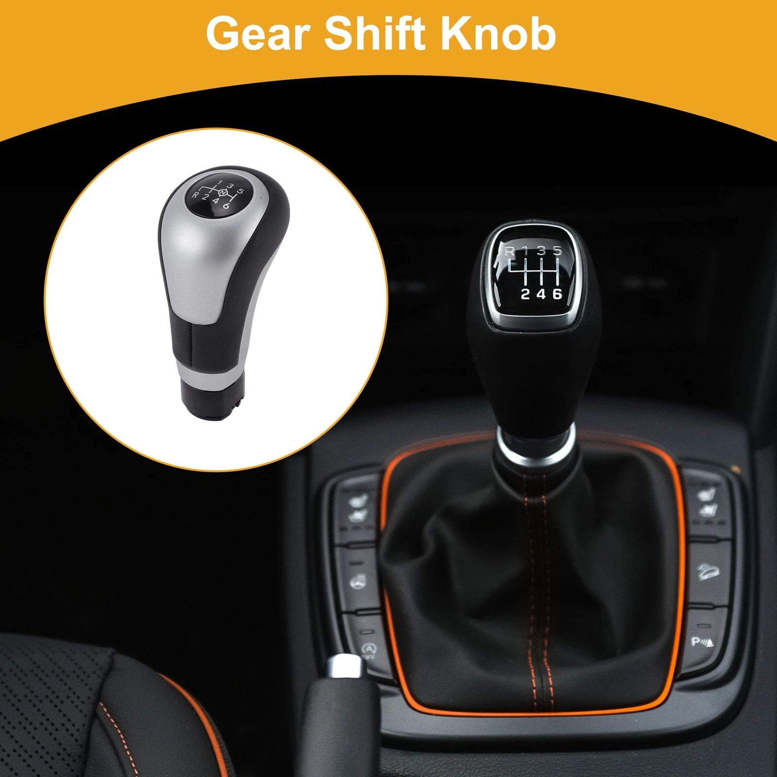 6 Speed Gear Shifter Knob for Mercedes-Benz A-Class W176 (2012–2018) Faux Leather