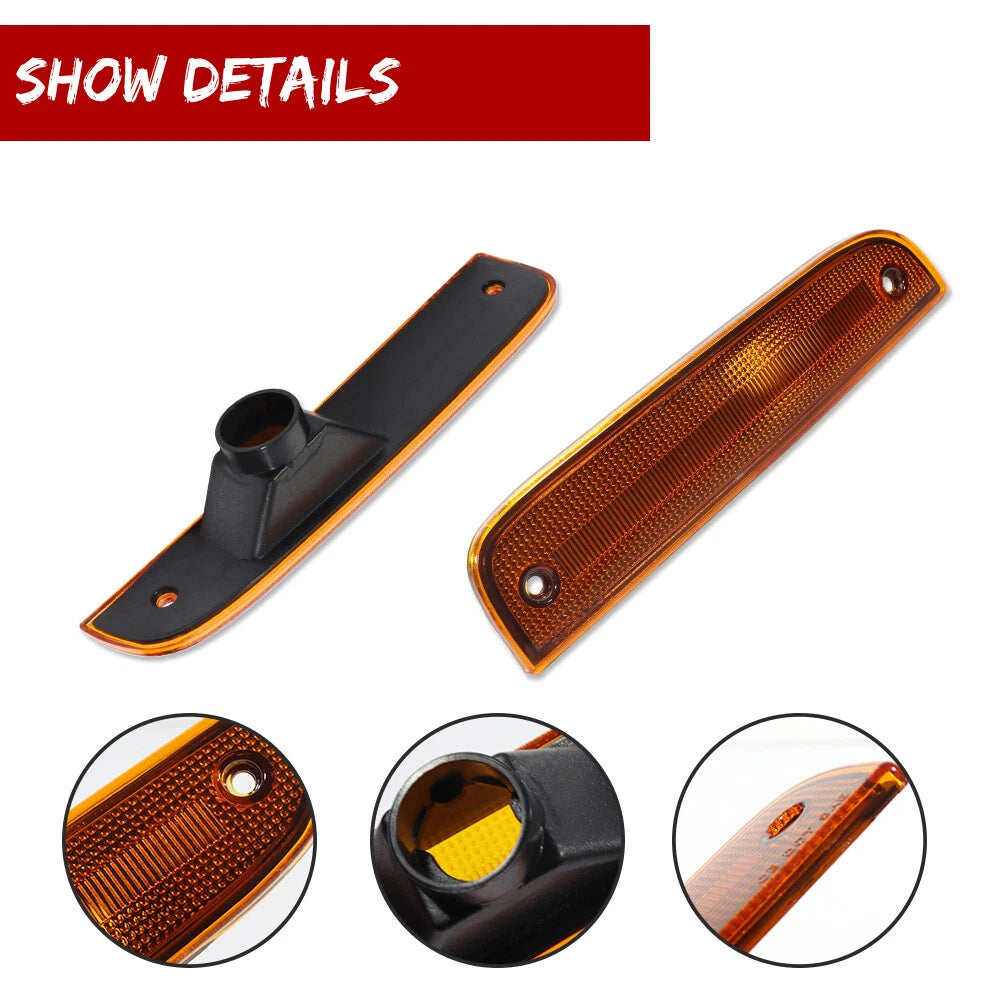2X Amber Lens Side Marker Lights for Jeep Cherokee (1997–2001)