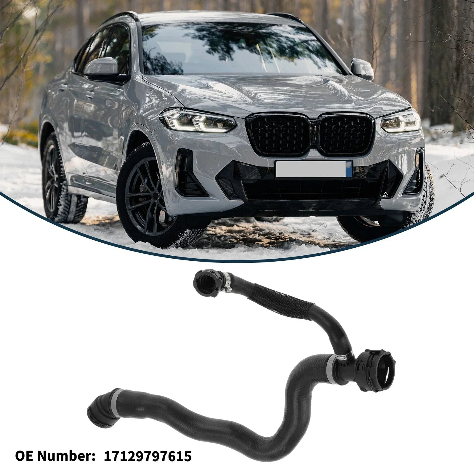 Radiator Hose for BMW X4 (2020 - 2022) Rubber Coolant Pipe