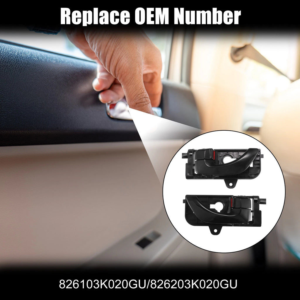 1 Pair Interior Door Handle for Hyundai Sonata (2005–2008) Black