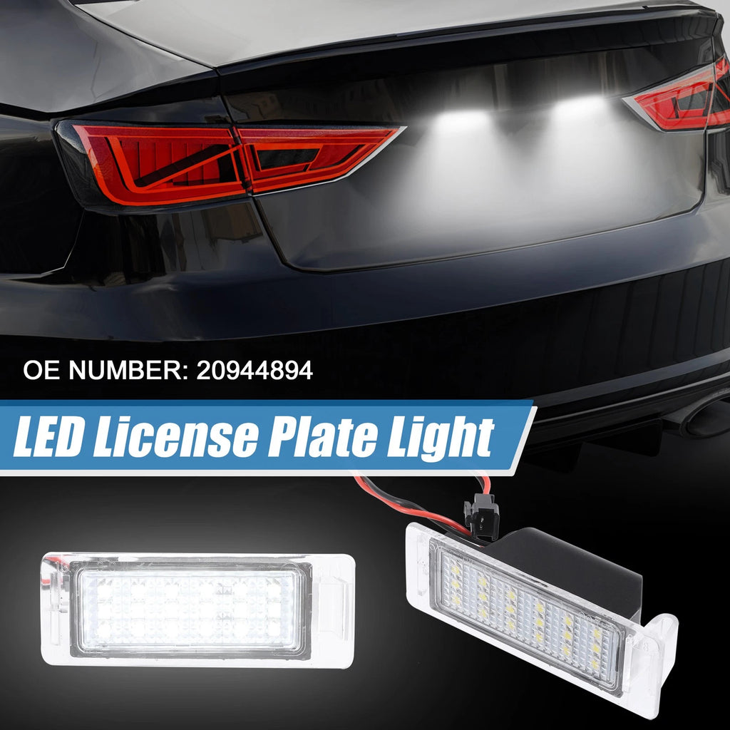 2X White LED License Plate Light Assembly for Chevy (20944894, 2835SMD)