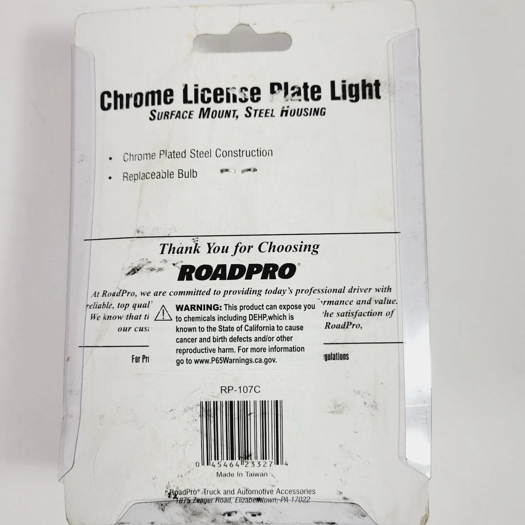 Chrome License Plate Light for Roadpro RP-107C (12V)