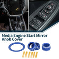 Set of 4 Media Tune Engine Start Mirror Switch Knob Covers for Subaru WRX (2022–2023) Blue