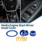 Set of 4 Media Tune Engine Start Mirror Switch Knob Covers for Subaru WRX (2022–2023) Blue