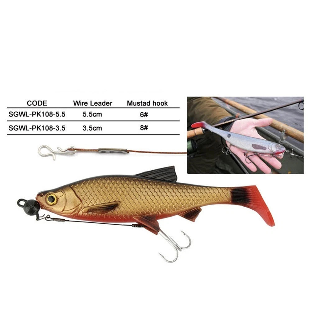 Pike Lure Tool Treble Hooks Set of 4 Stainless Steel